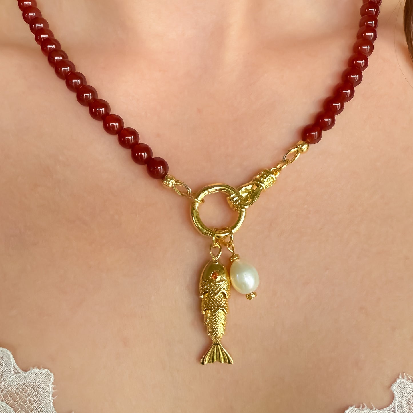 Red Fish Necklace
