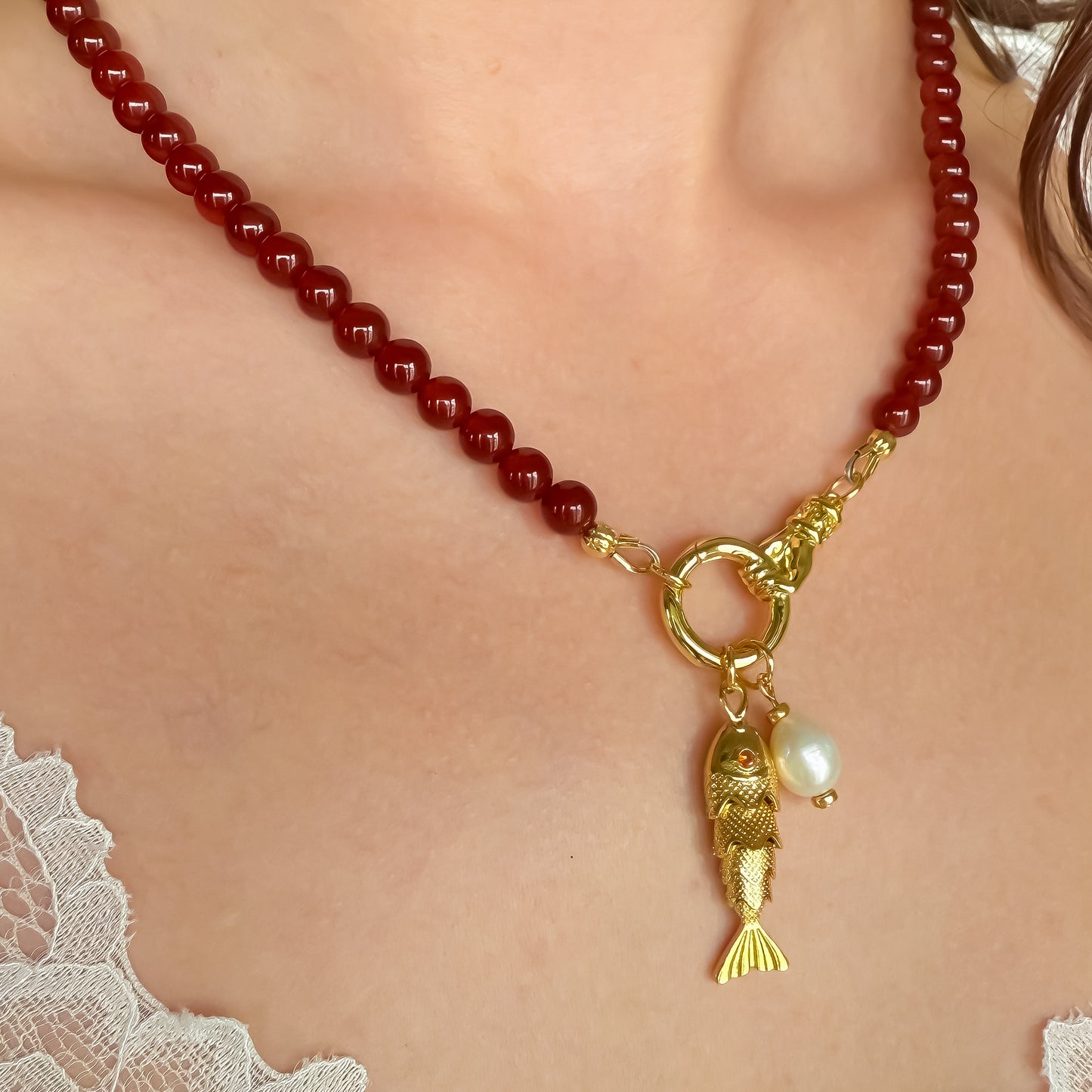 Red Fish Necklace