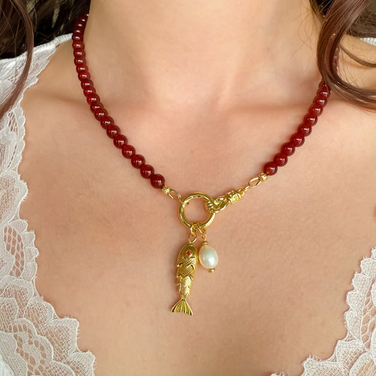 Red Fish Necklace