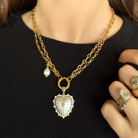 Pearl Heart Necklace