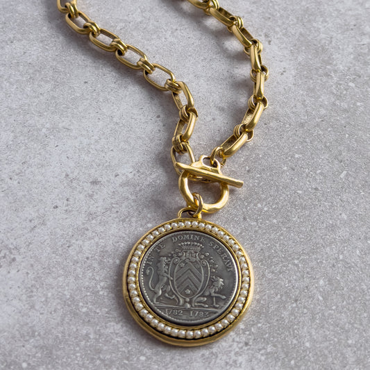French Coin Necklace